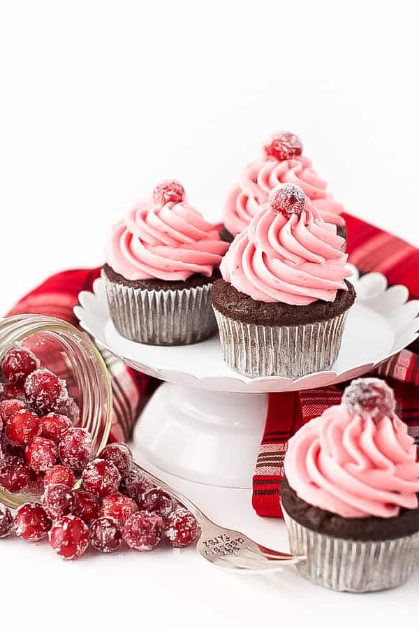 gingerbread cupcakes with pink frosting