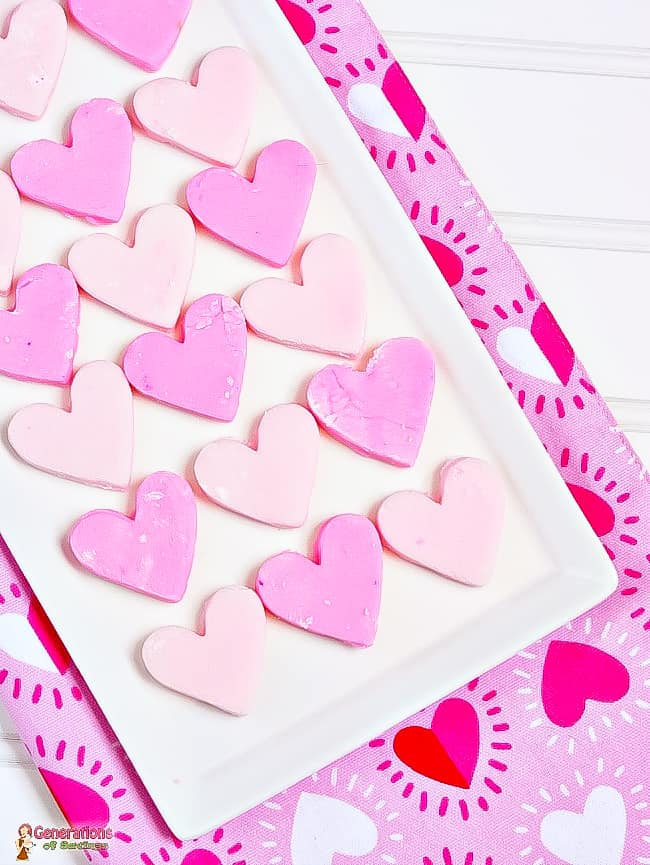 heart shaped cream cheese mints for valentine's day