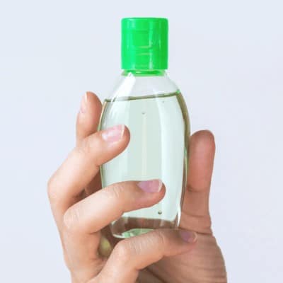 DIY hand sanitizer recipe in bottle