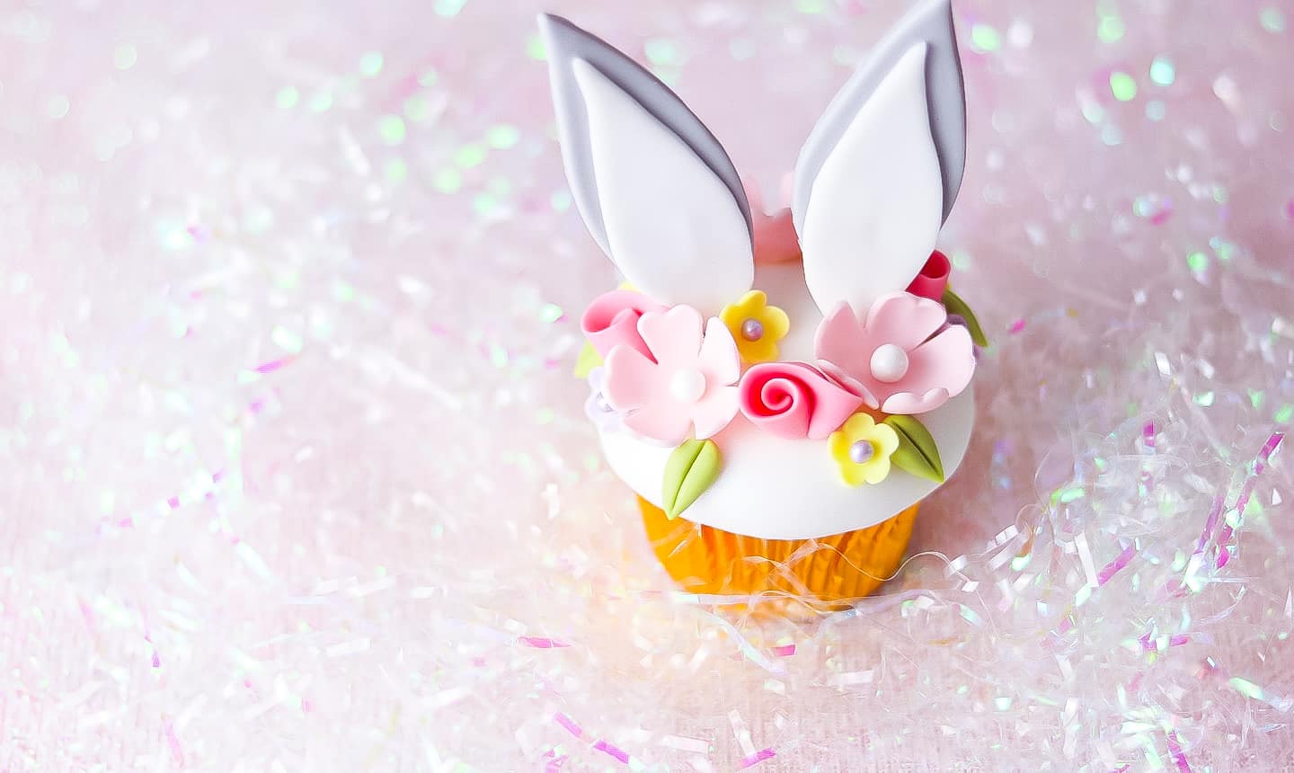 easter bunny ears cupcake