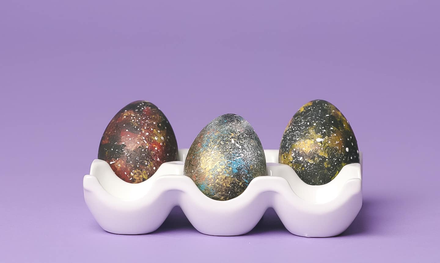 space galaxy easter eggs