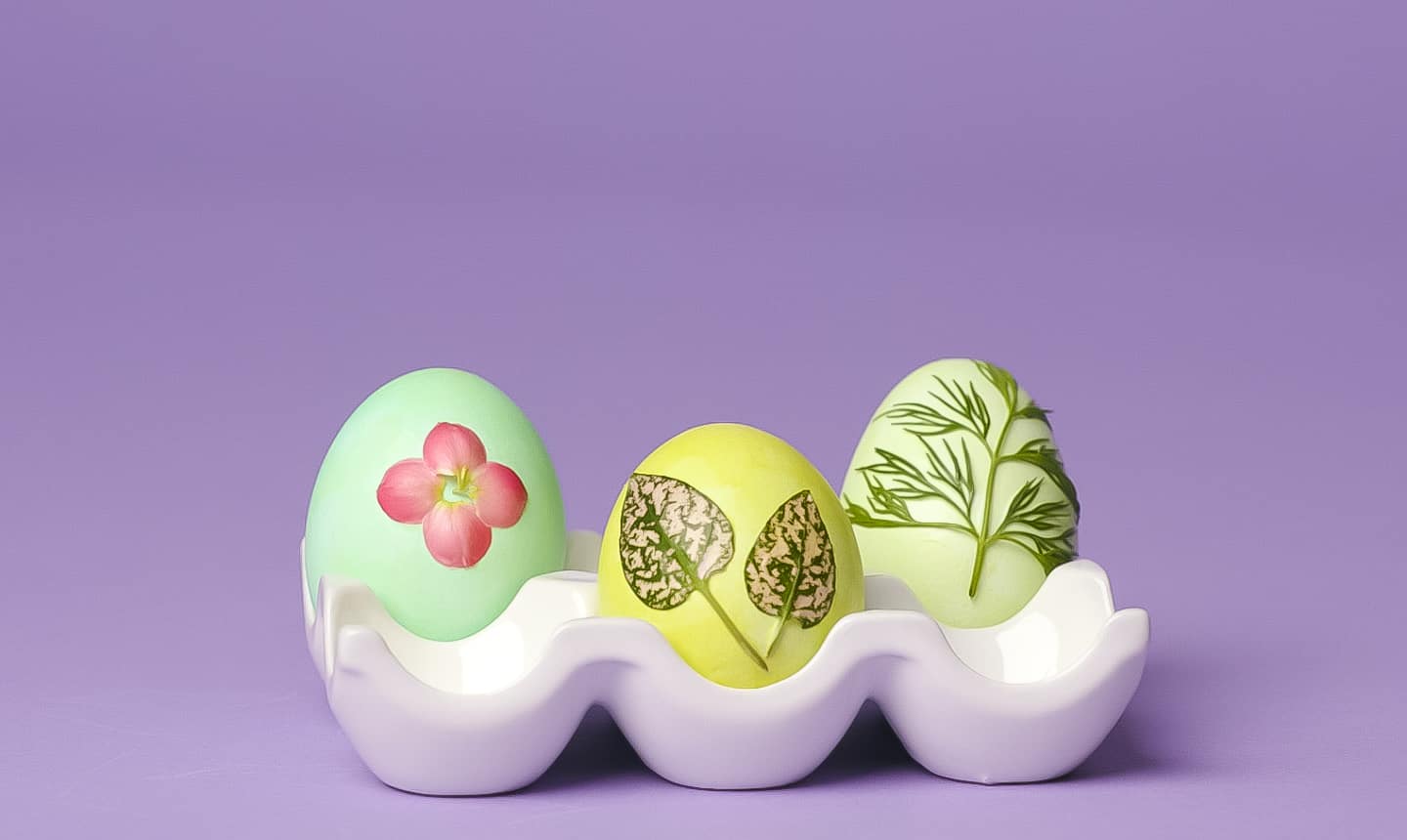 nature decorated easter eggs for kids