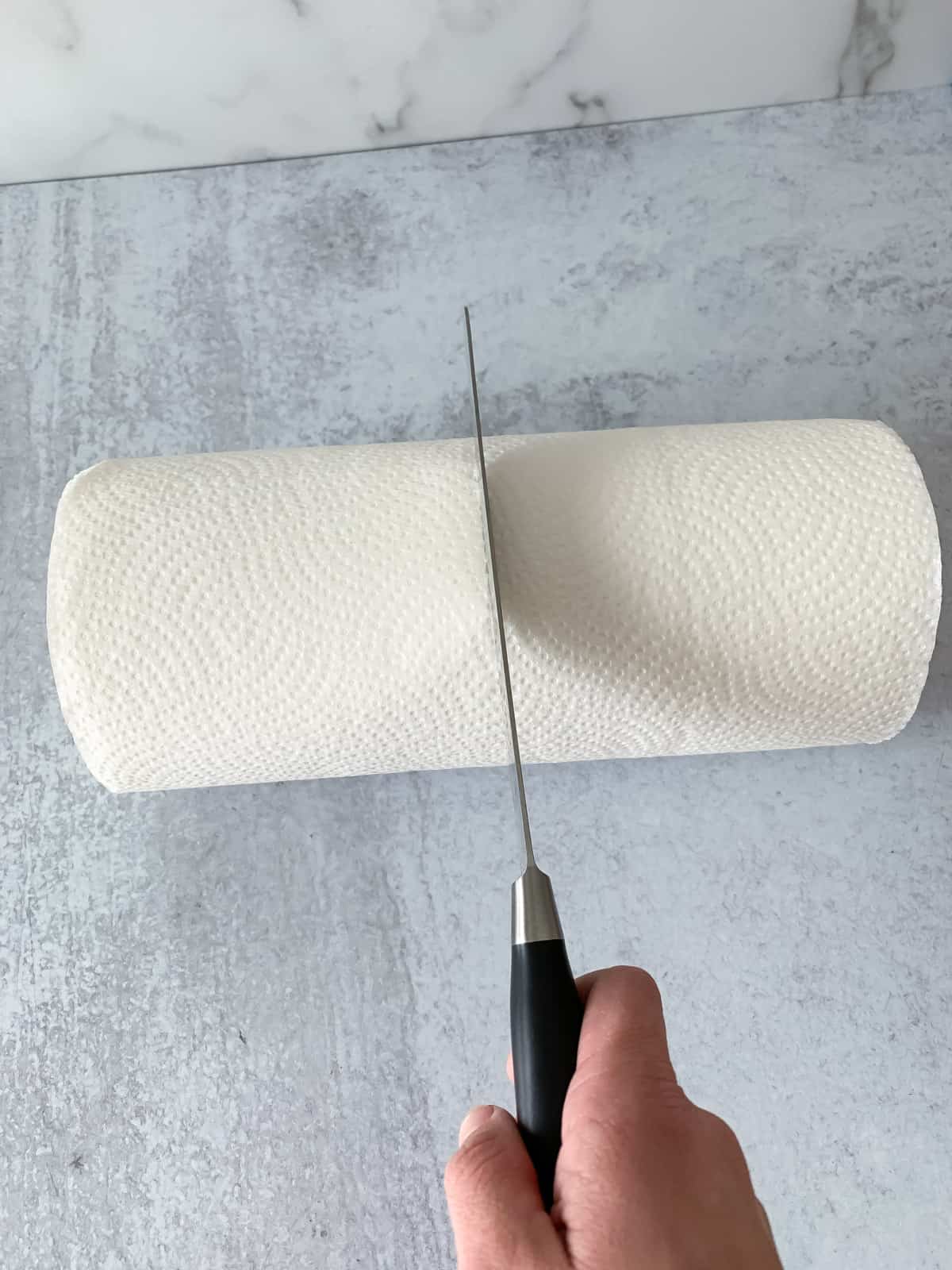cut paper towels in half for homemade wipes