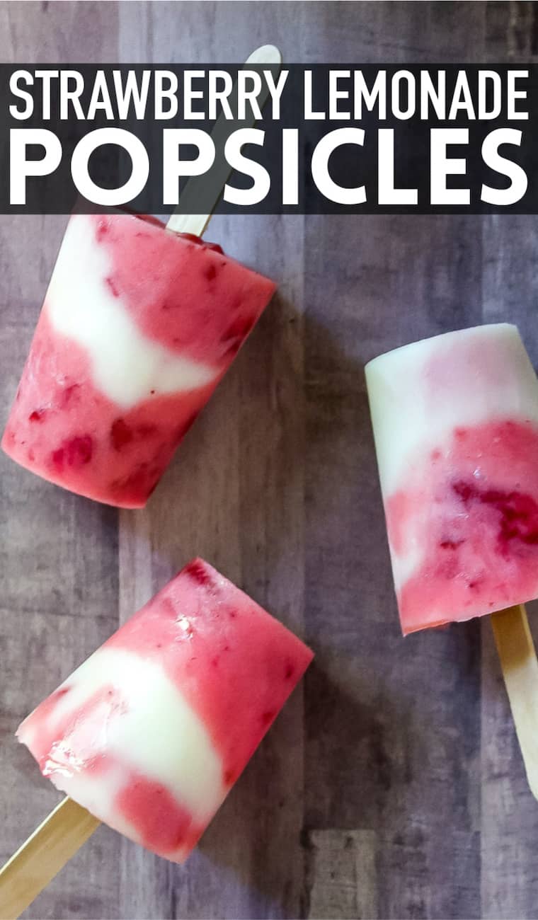 strawberry lemonade popsicles