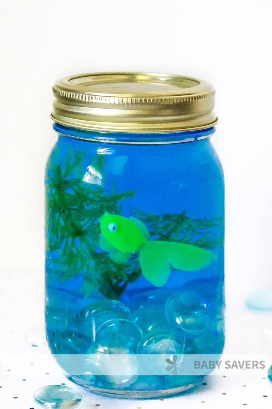 homemade mason jar aquarium kids activity