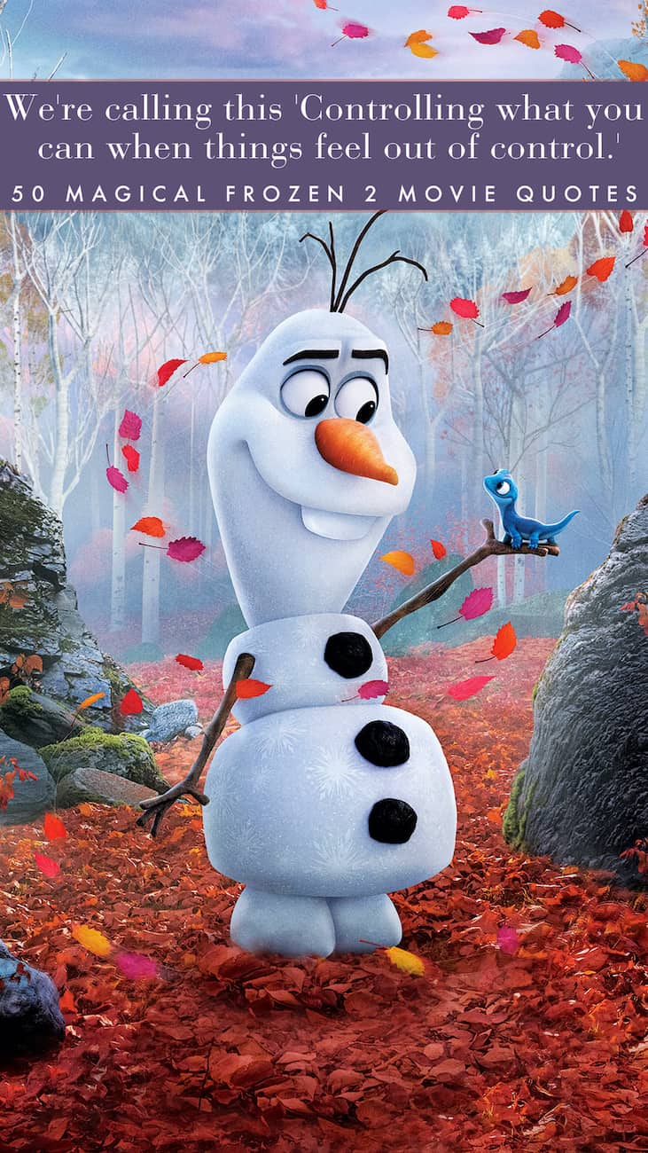 Frozen 2 Olaf quote: controlling what you can when things feel out of control