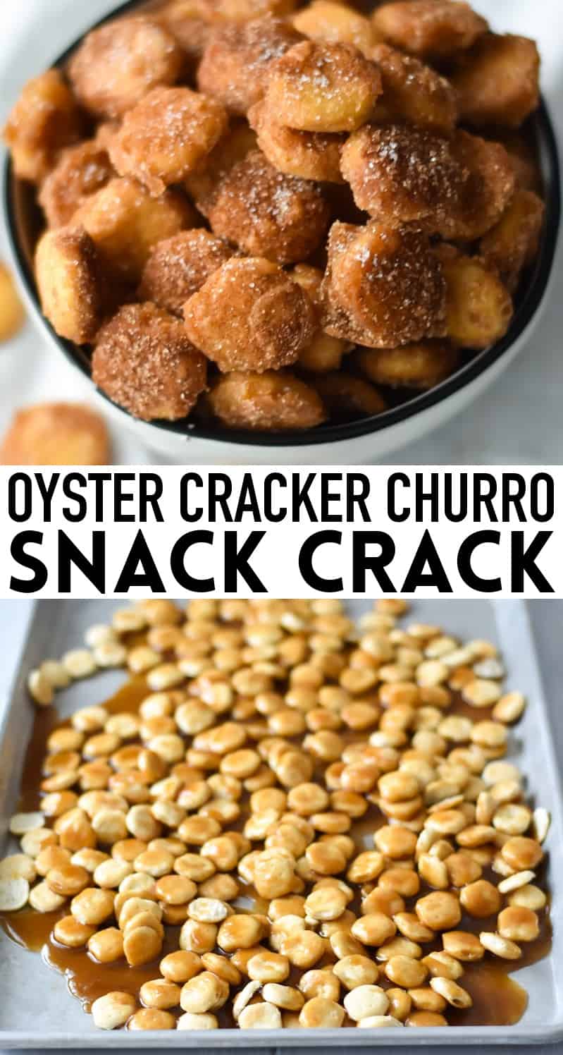 oyster cracker snack mix collage