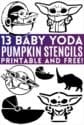 13 Free Baby Yoda Pumpkin Stencils for a Star Wars Halloween