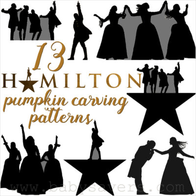 Hamilton musical pumpkin carving patterns