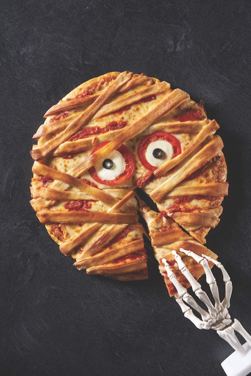 cute Halloween treat - mummy pizza