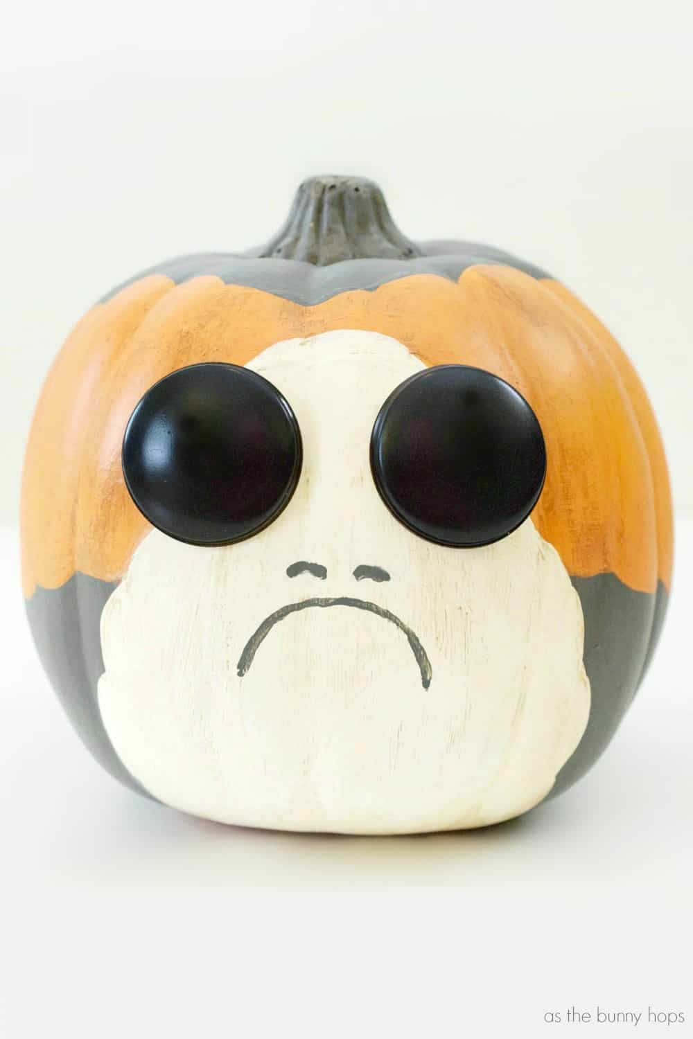 Porg Star Wars painted pumpkin 