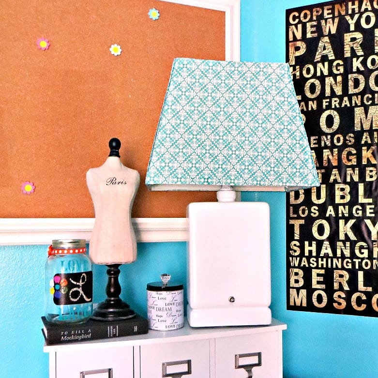 how to cover a lampshade with fabric