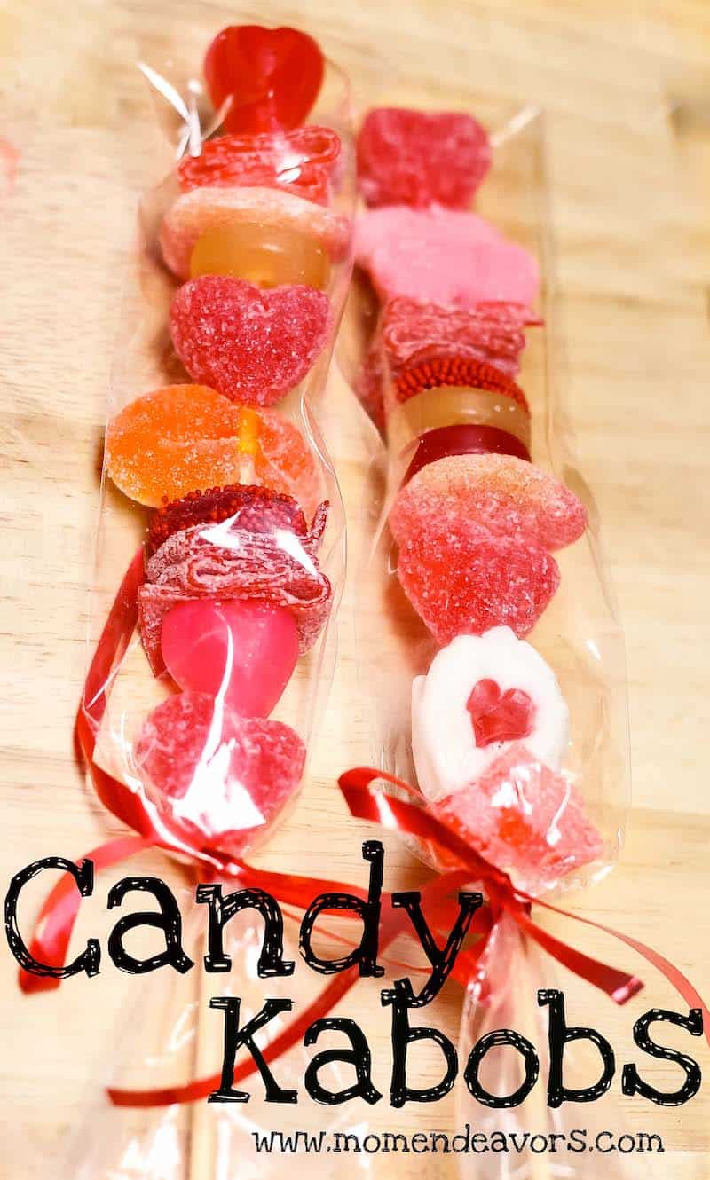 Candy kabobs valentine treat