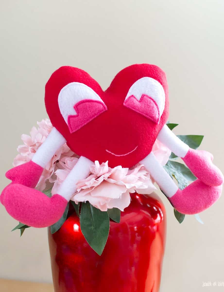 Homemade Valentine's Day plush stuffed gift idea