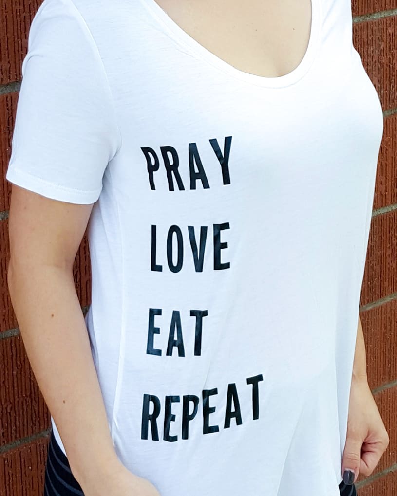 Cricut shirt ideas pray eat love repeat