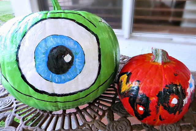 Mike Wazowski Pumpkin: How to Make a Monsters Inc Painted Pumpkin ...