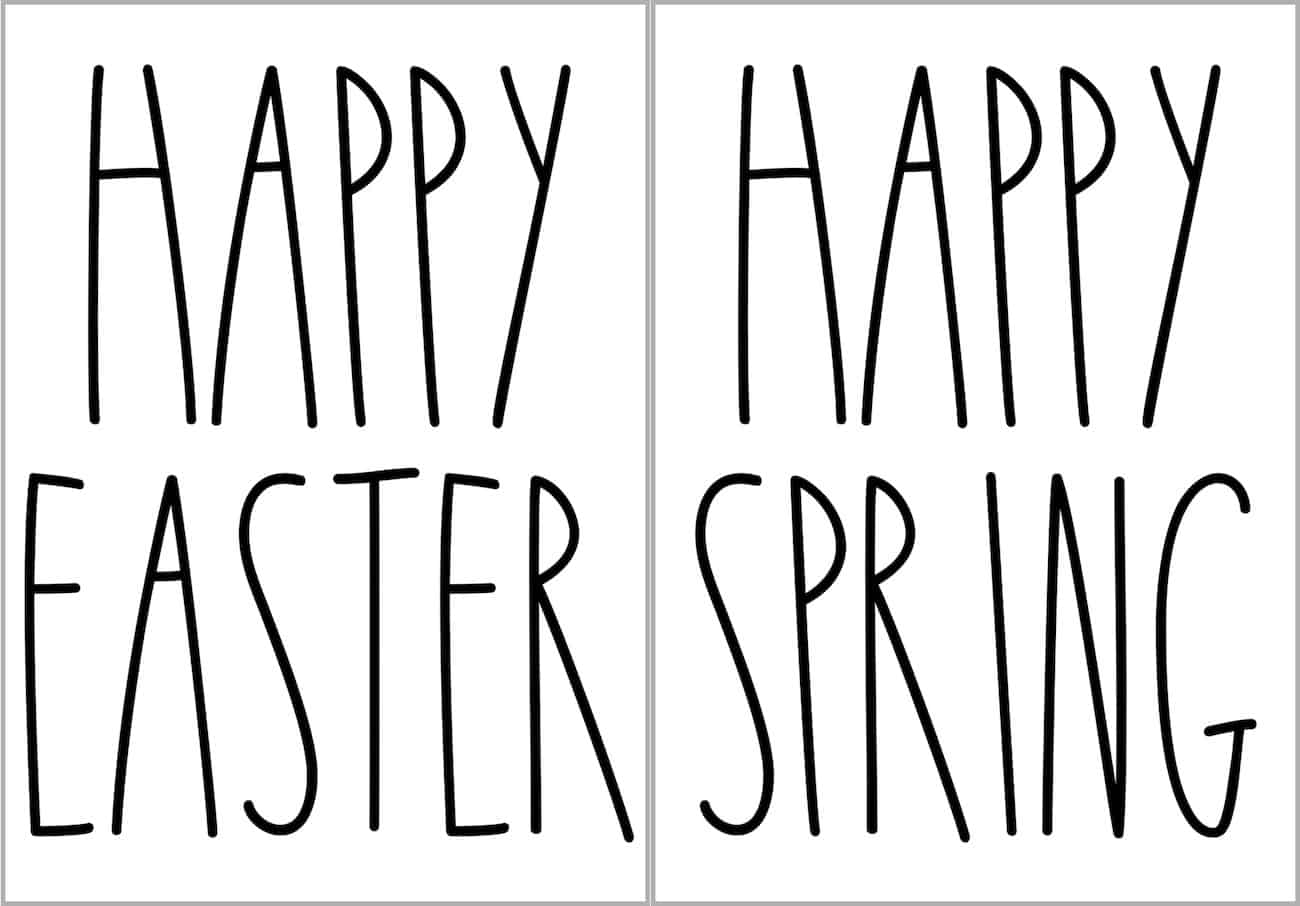 Easter SVGs done in Rae Dunn Font for homemade easter egg decorations