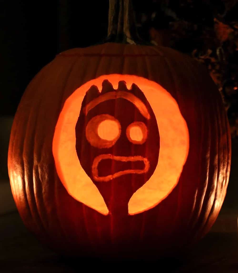 Scream Pumpkin Stencil