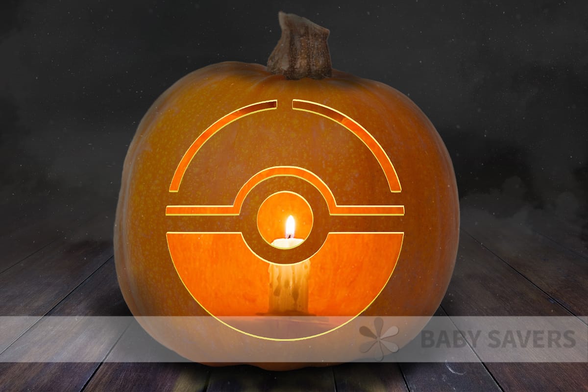 Pokeball pumpkin stencil from pokemon