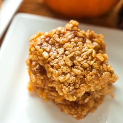 pumpkin pie rice krispie treats