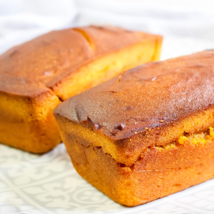 air fryer pumpkin bread 2 loaves