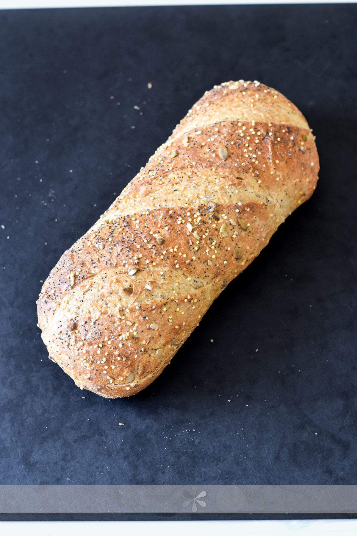 a loaf of seeded bread used for this turkey sandwich recipe