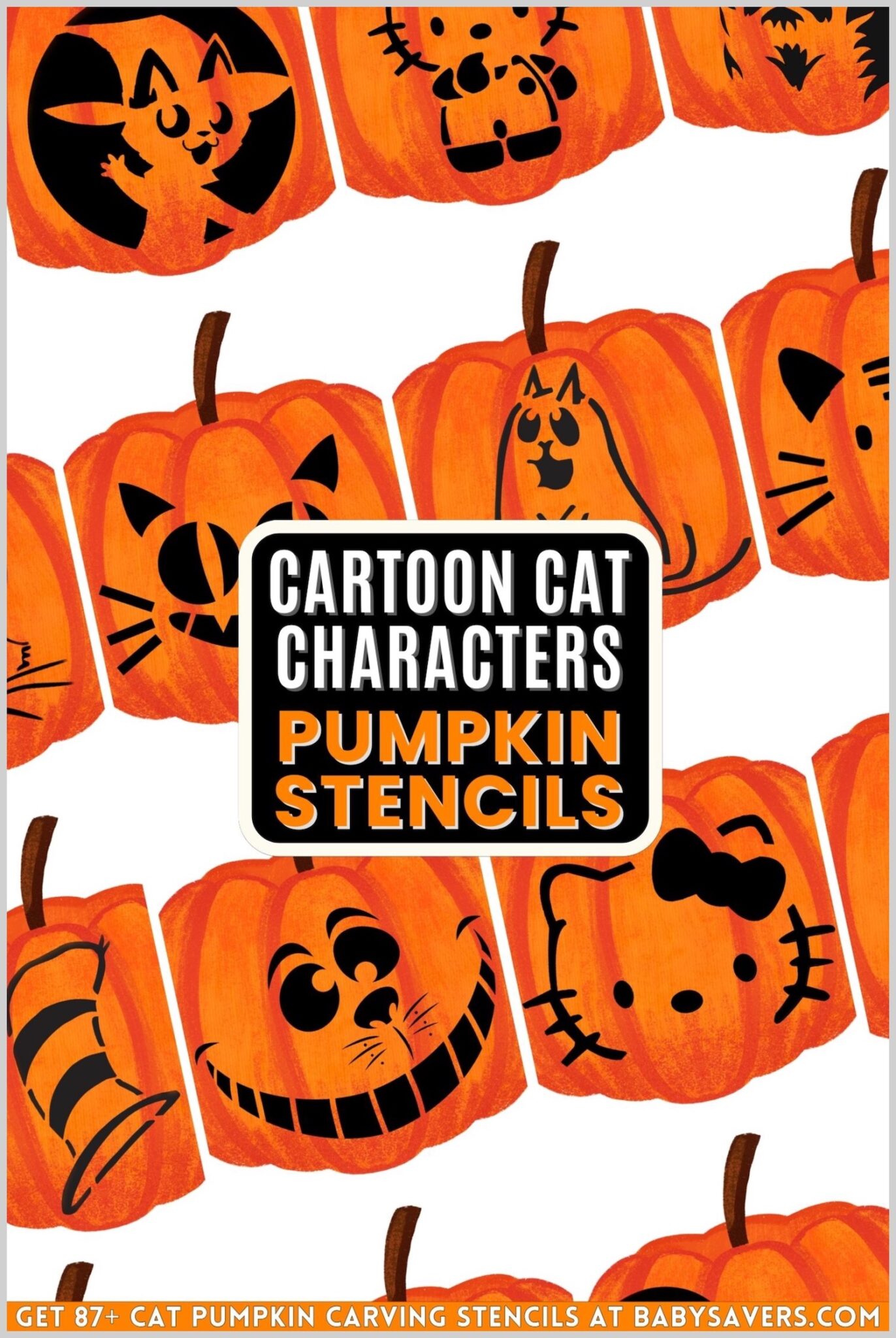 87 Free Cat Pumpkin Carving Stencils - The Ultimate List!