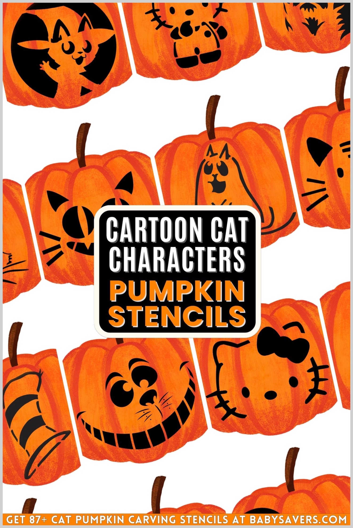cat pumpkin stencils