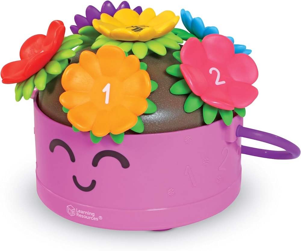 Gifts for 1 year olds learning resources poppy stack and count flower pot.