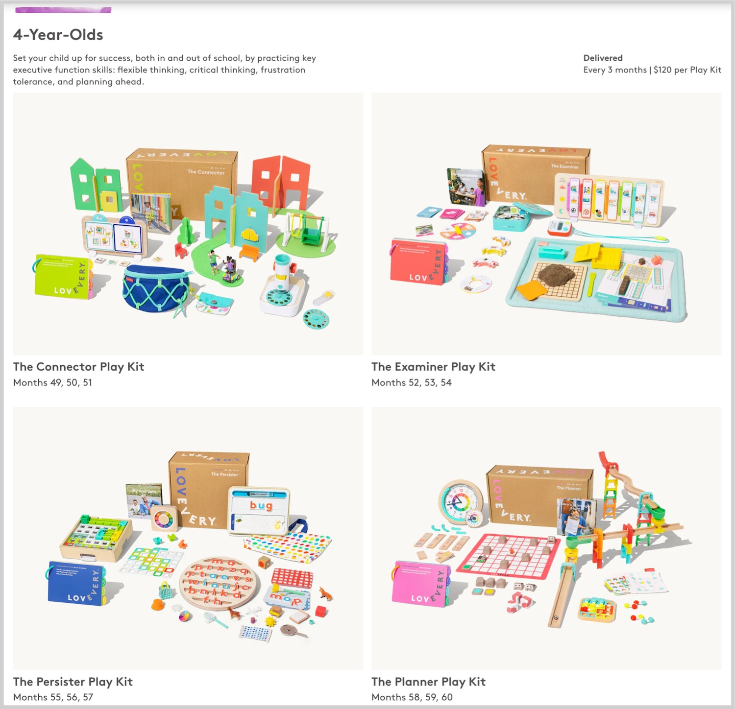 lovevery reviews play kits for 4 year olds