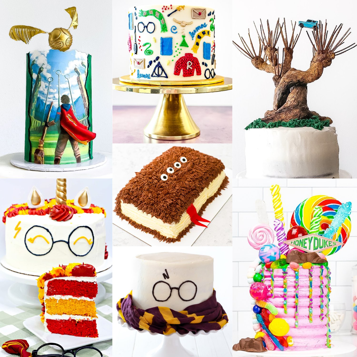 Harry Potter cake collage