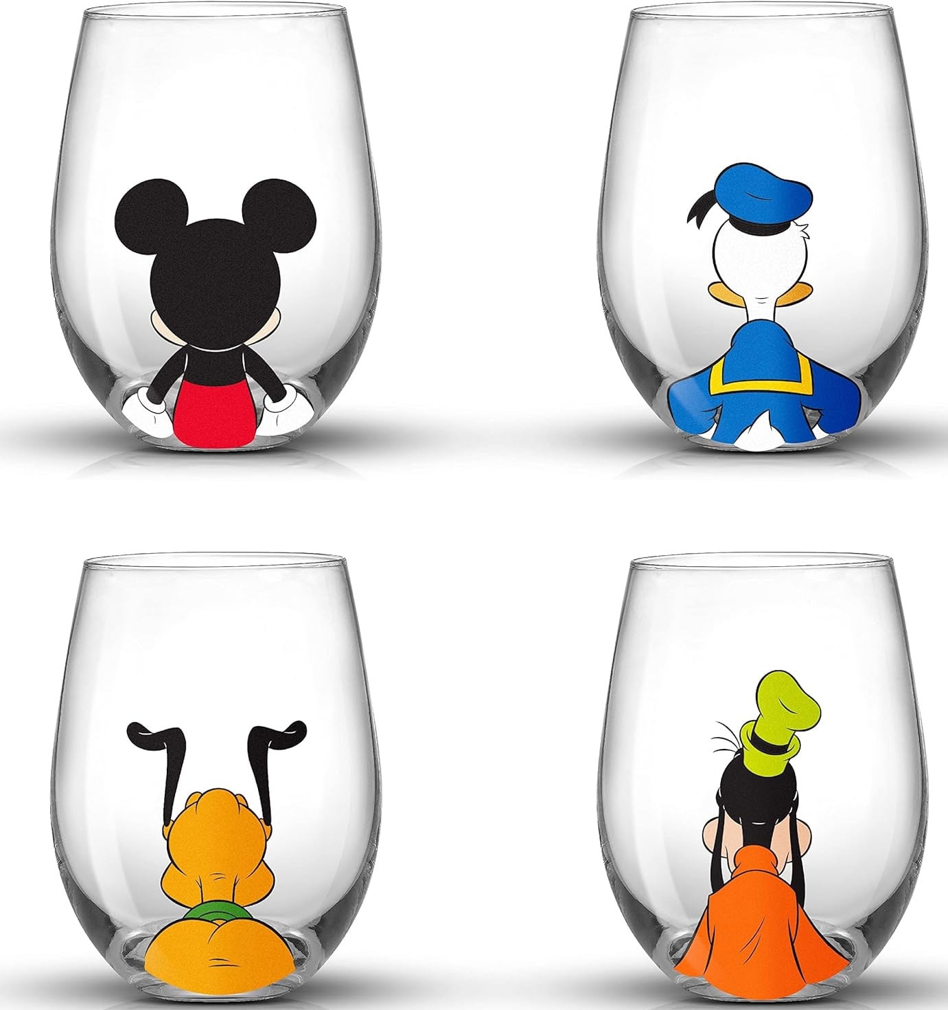 Disney Squad 15oz Stemless Glasses, Set of 4