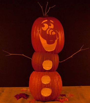 Olaf frozen disney pumpkin stencil