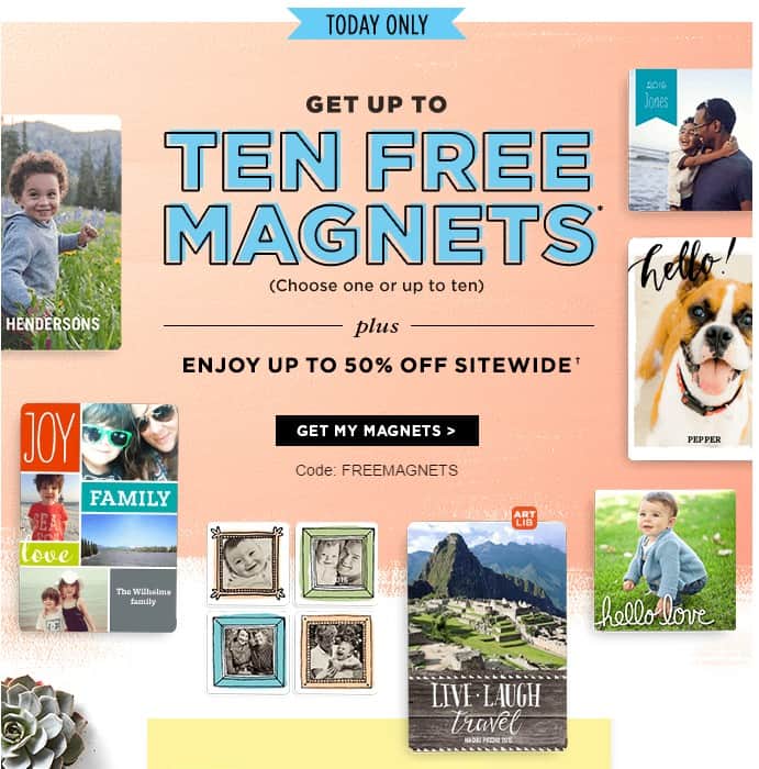 Shutterfly Promo Code 10 FREE Magnets 