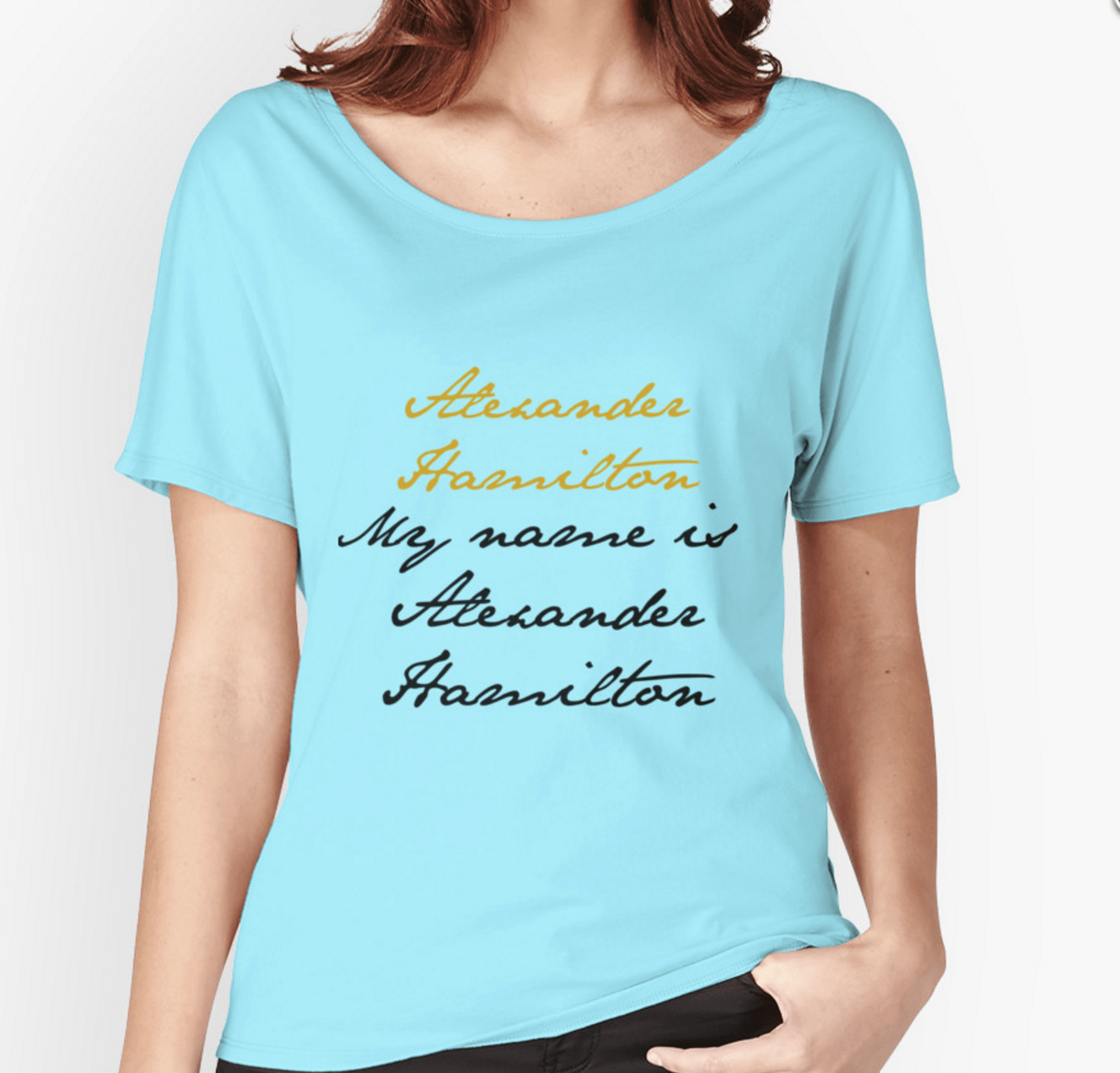 Alexander Hamilton signature shirt