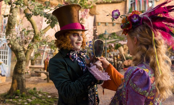 alice through the looking glass alice hatter johnny depp mia wasikowska