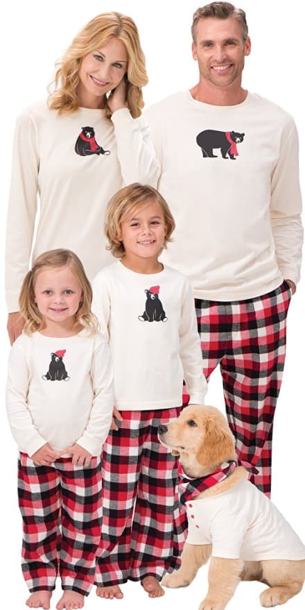 Plaid Flannel HiBEARnate Matching Pajamas for the Whole Family