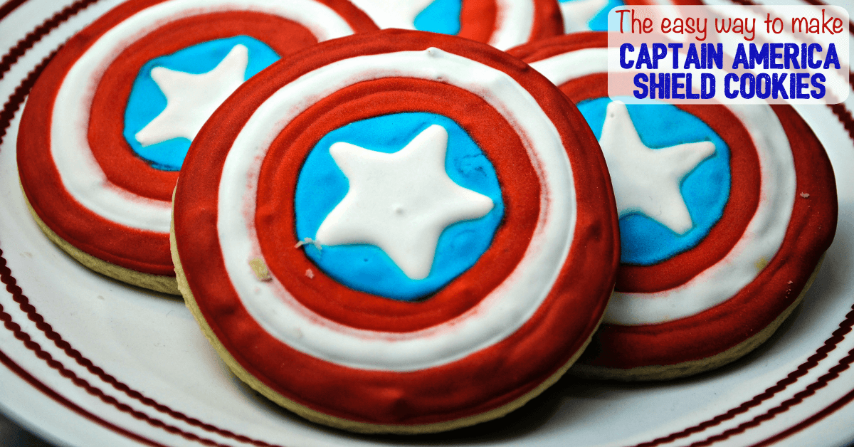 captain america shield cookies easy