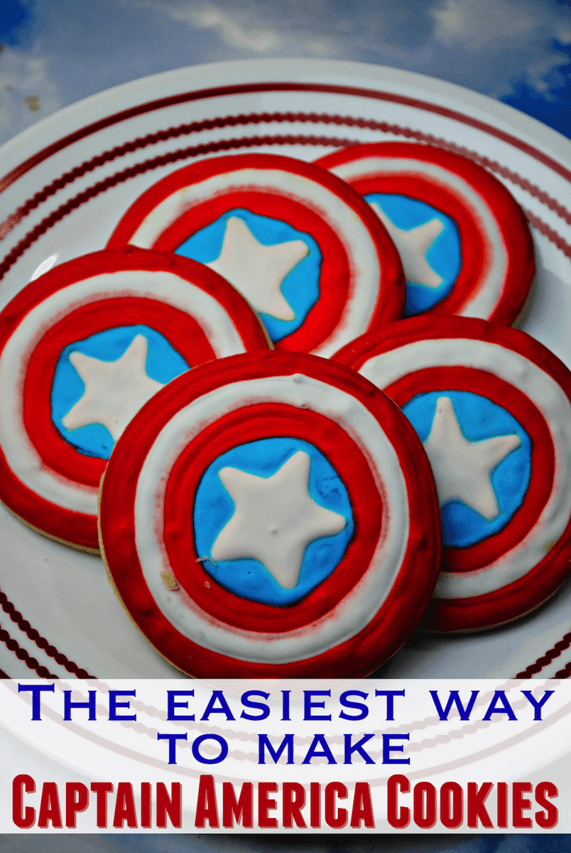 Captain America Shield cookies recipe