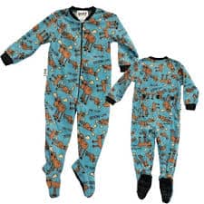 Lazy One Don't Moose Boys Footie Pajamas