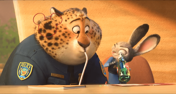 hidden mickeys in Zootopia