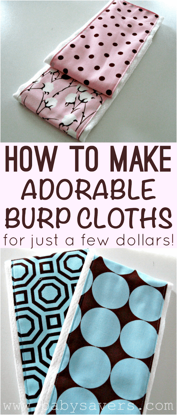 homemade burp cloths