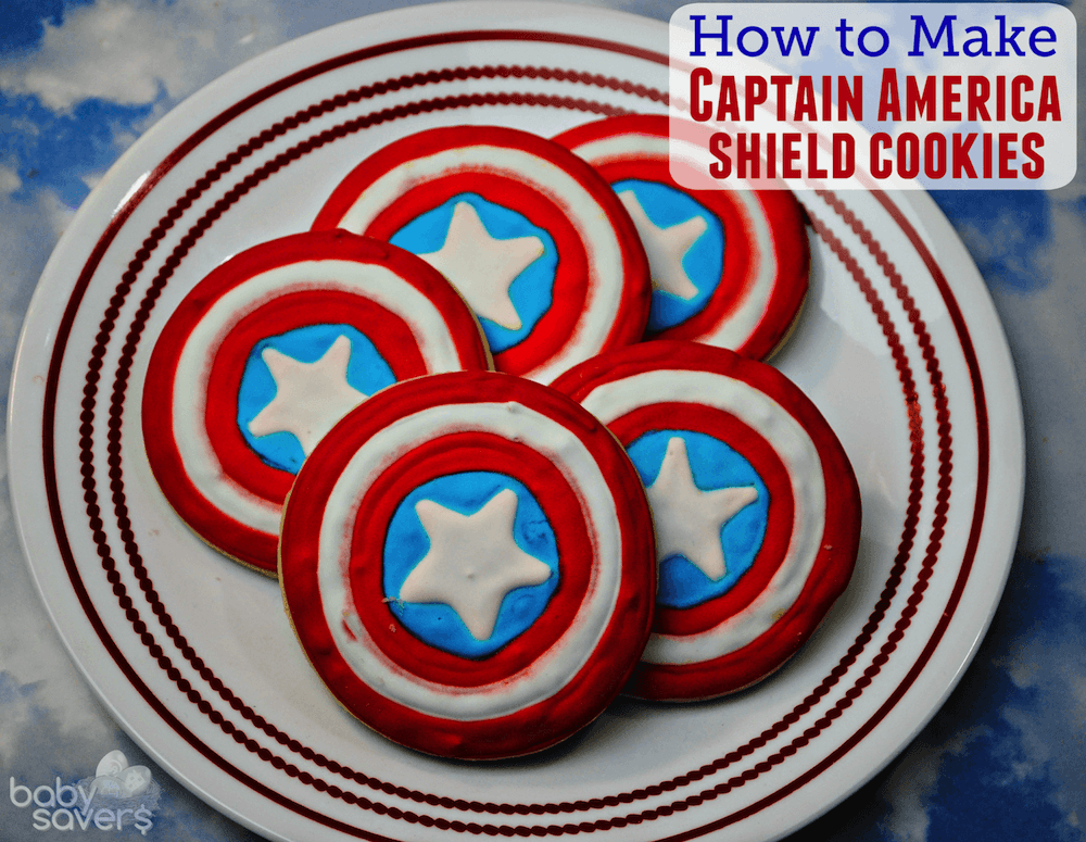 Captain America Shield Cookies