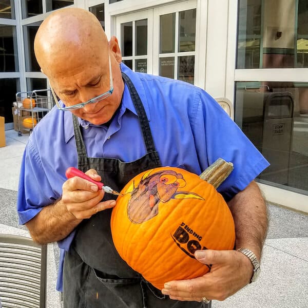 how to use pumpkin carving patterns linoleum cutter