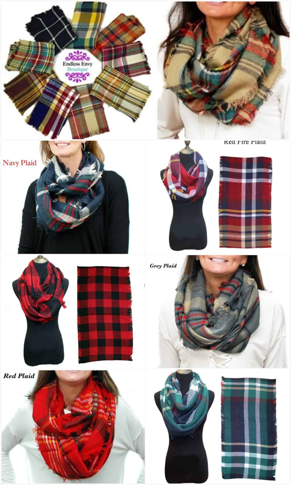 plaid infinity blanket scarf