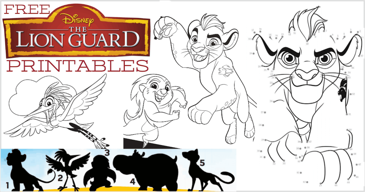 lion guard printables