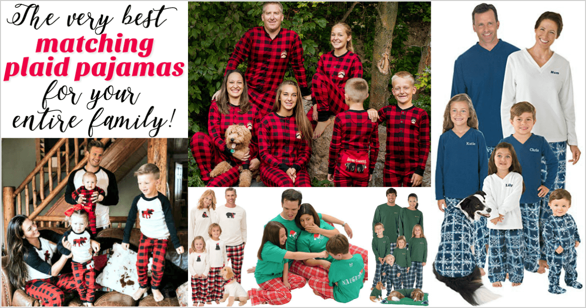 plaid family pajamas