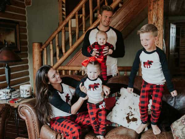 moose plaid family pajamas