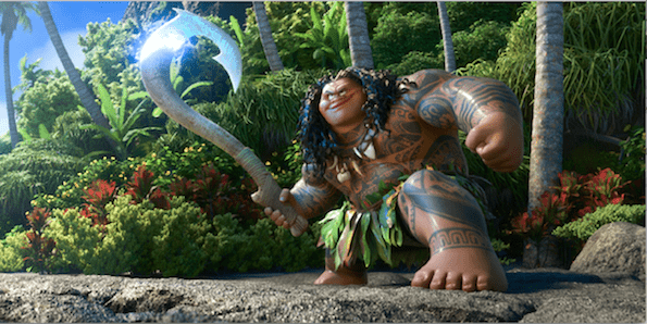 the rock in Moana