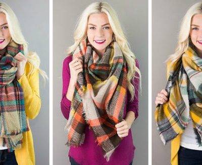 plaid blanket scarves low prices